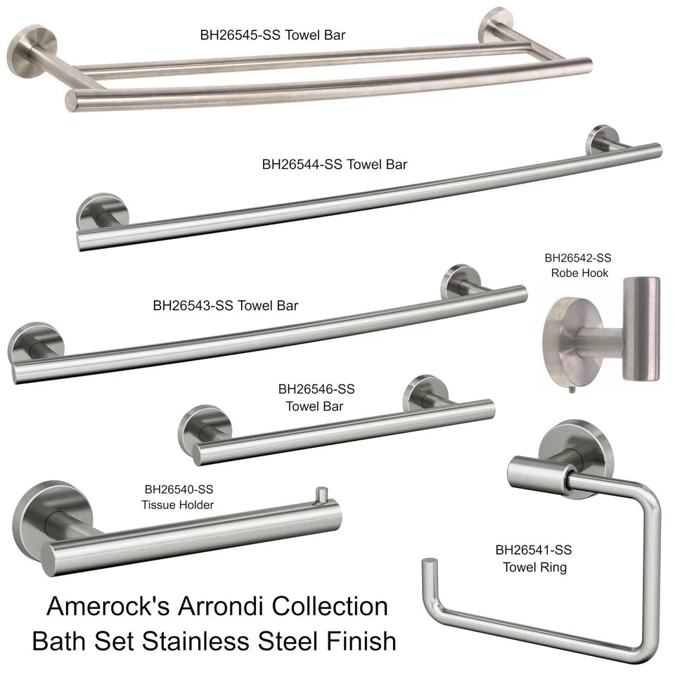 7-Piece Bathroom Accessory Set, Including Stainless Steel Towel Bar